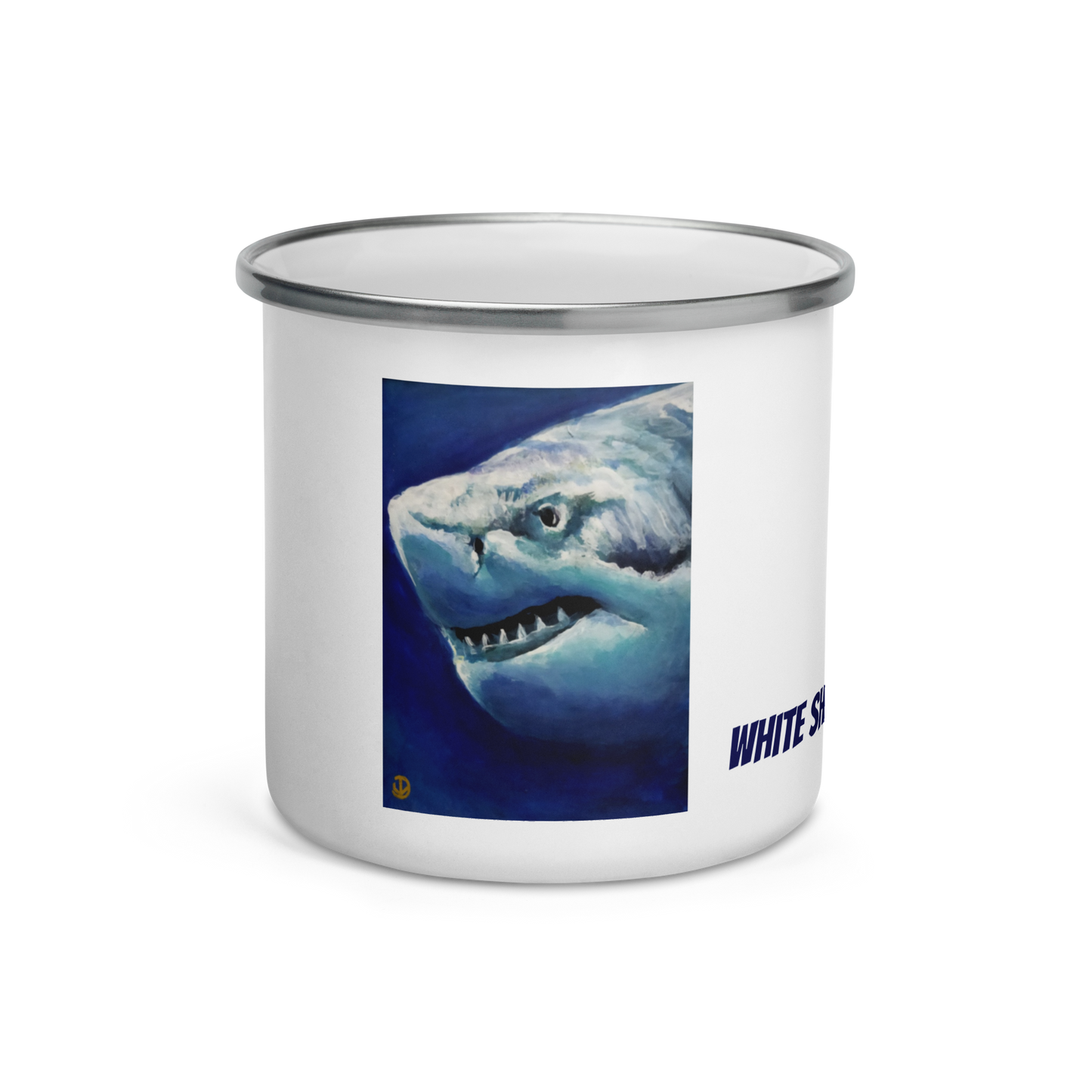 Enamel Mug White Shark
