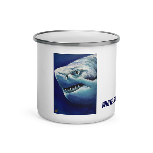 Enamel Mug White Shark